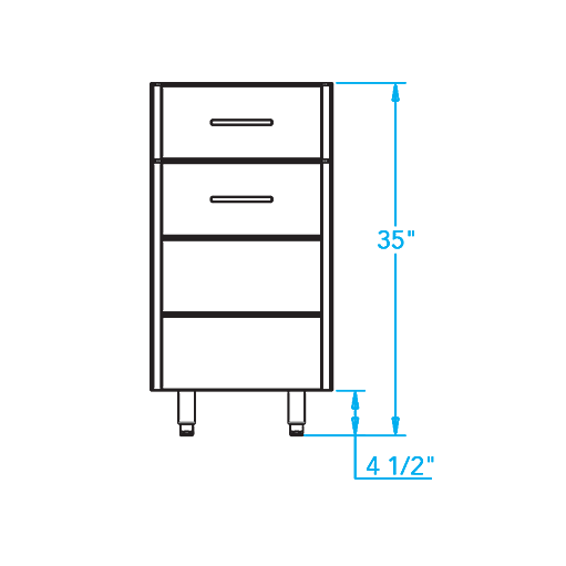 Arcadia 18-inch Drawer Over Door Storage Cabinet Dimensions Image