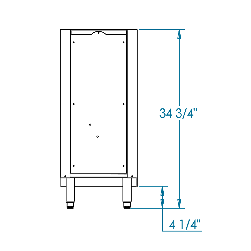 Signature 15-inch Appliance Back Panel Dimensions Image