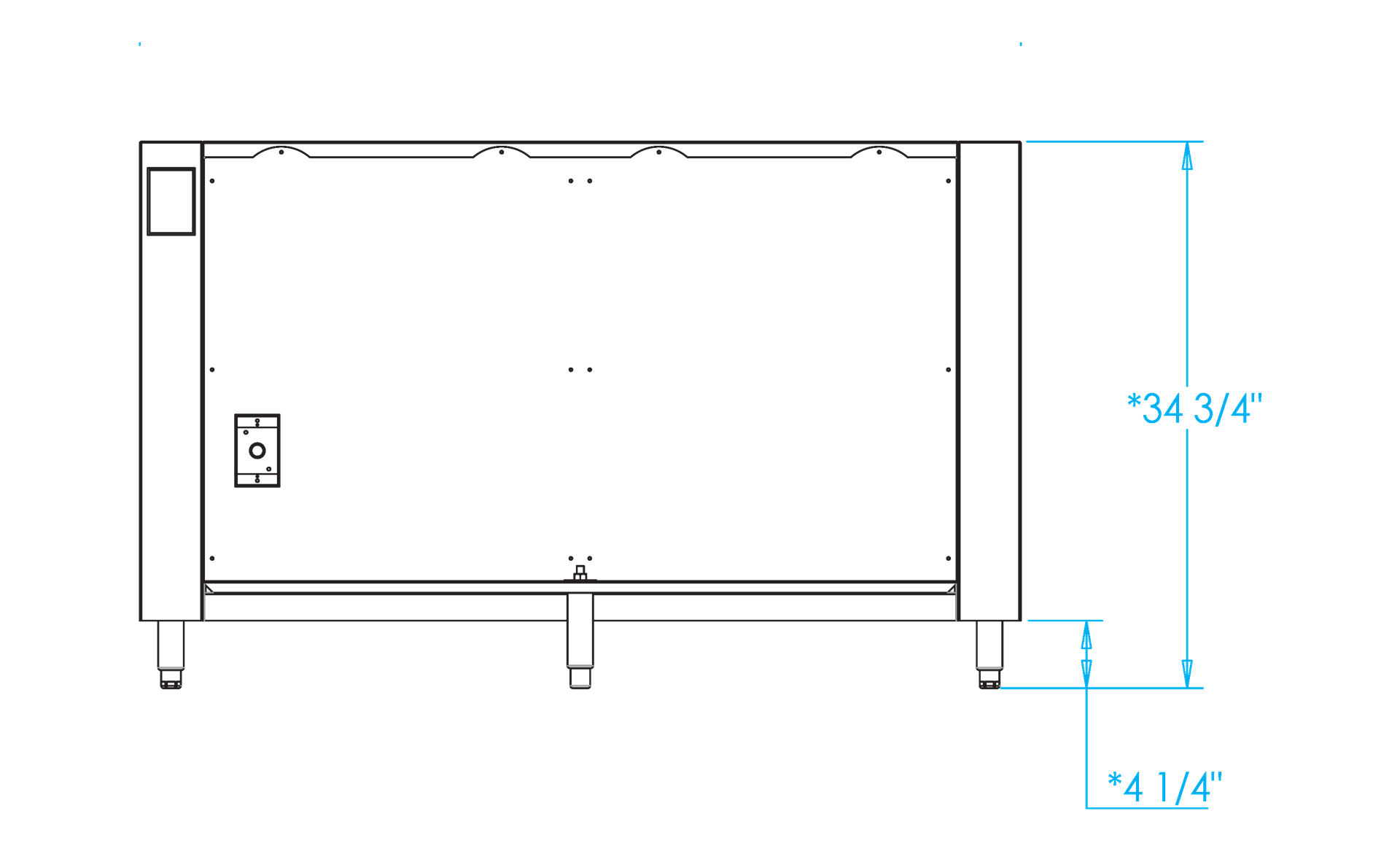 Signature 48-inch Appliance Cabinet Dimensions Image