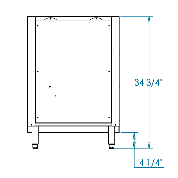 Signature 24-inch Appliance Back Panel Dimensions Image