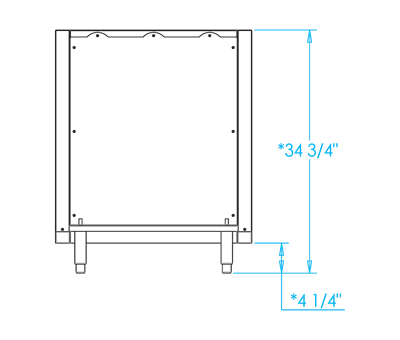 Signature K500HB Grill Back Panel Dimensions Image
