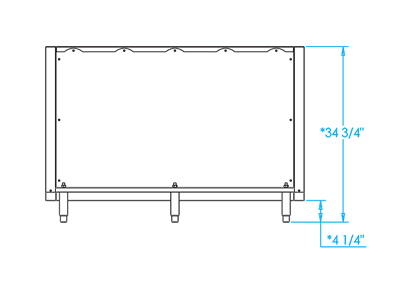 Signature K1000HB Grill Back Panel Dimensions Image