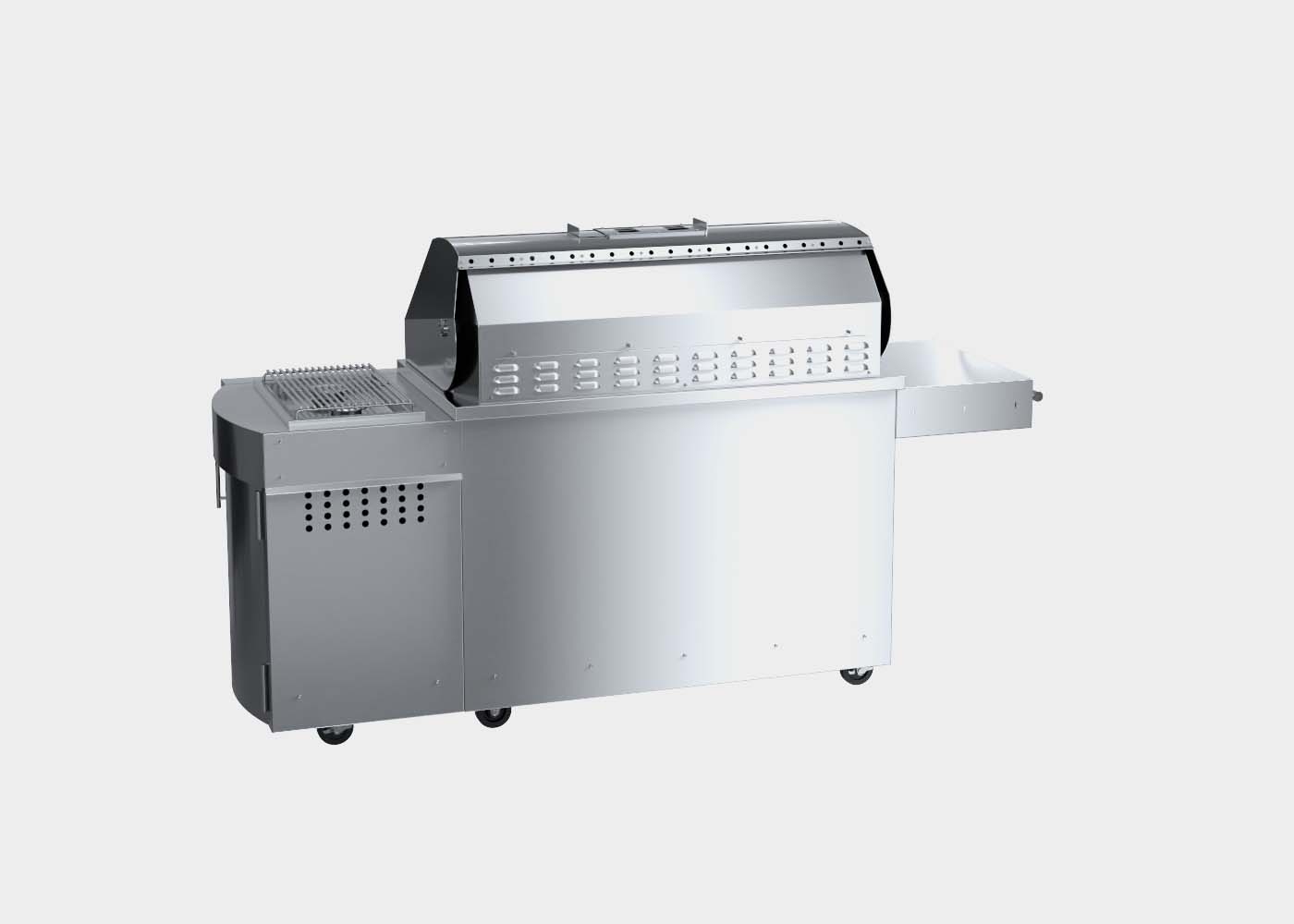 K1000 Freestanding Hybrid Fire Grill with Side Burner | Kalamazoo