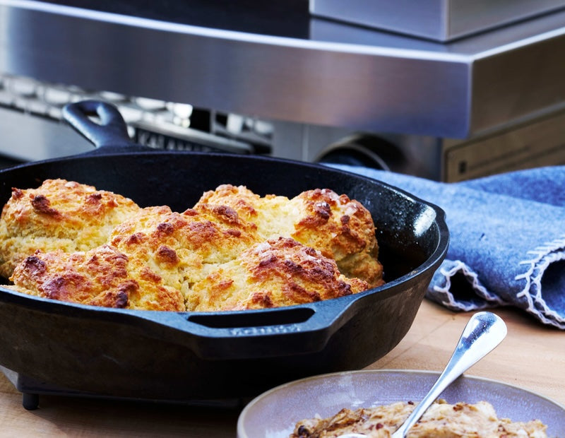 Cast Iron Drop Biscuits with Fig Jam Butter