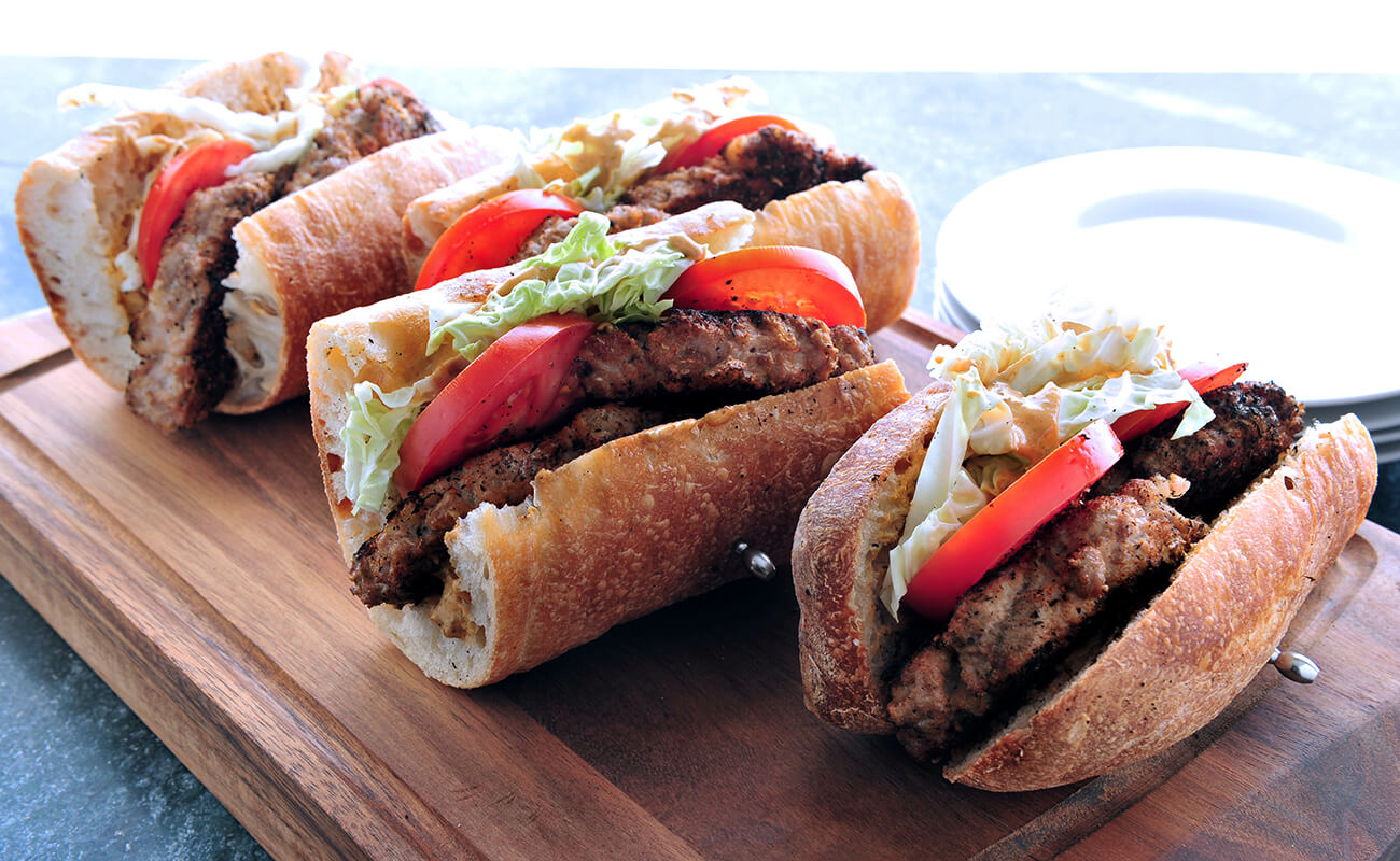 Blackened Tuna Burger Po’ Boys