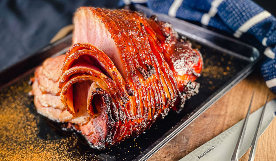 Maple Bourbon-Glazed Double-Smoked Ham