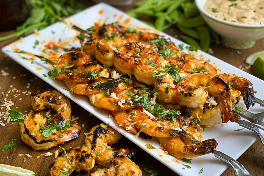 Sweet Chili Shrimp with Creamy Thai Sauce