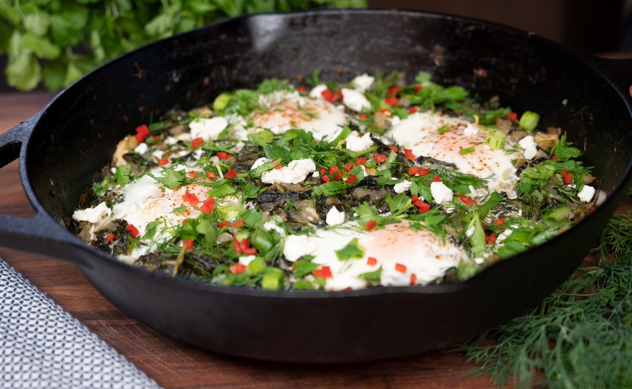 “Easy Being Green” Shakshuka