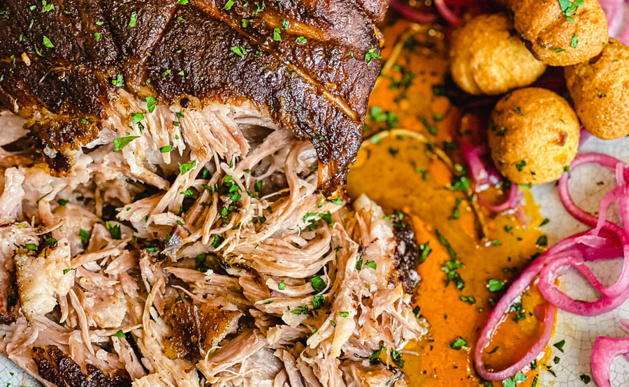Smoked Pork Shoulder (Rotisserie-Style)