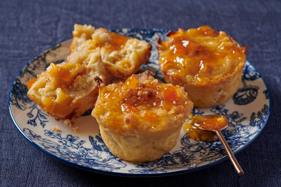 Apricot Cardamom Noodle Kugel Muffins
