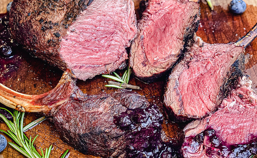 Rack of Venison with Blueberry Sauce