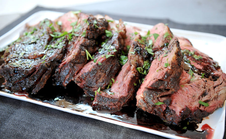 Smoked Prime Rib Roast with Bordelaise Sauce