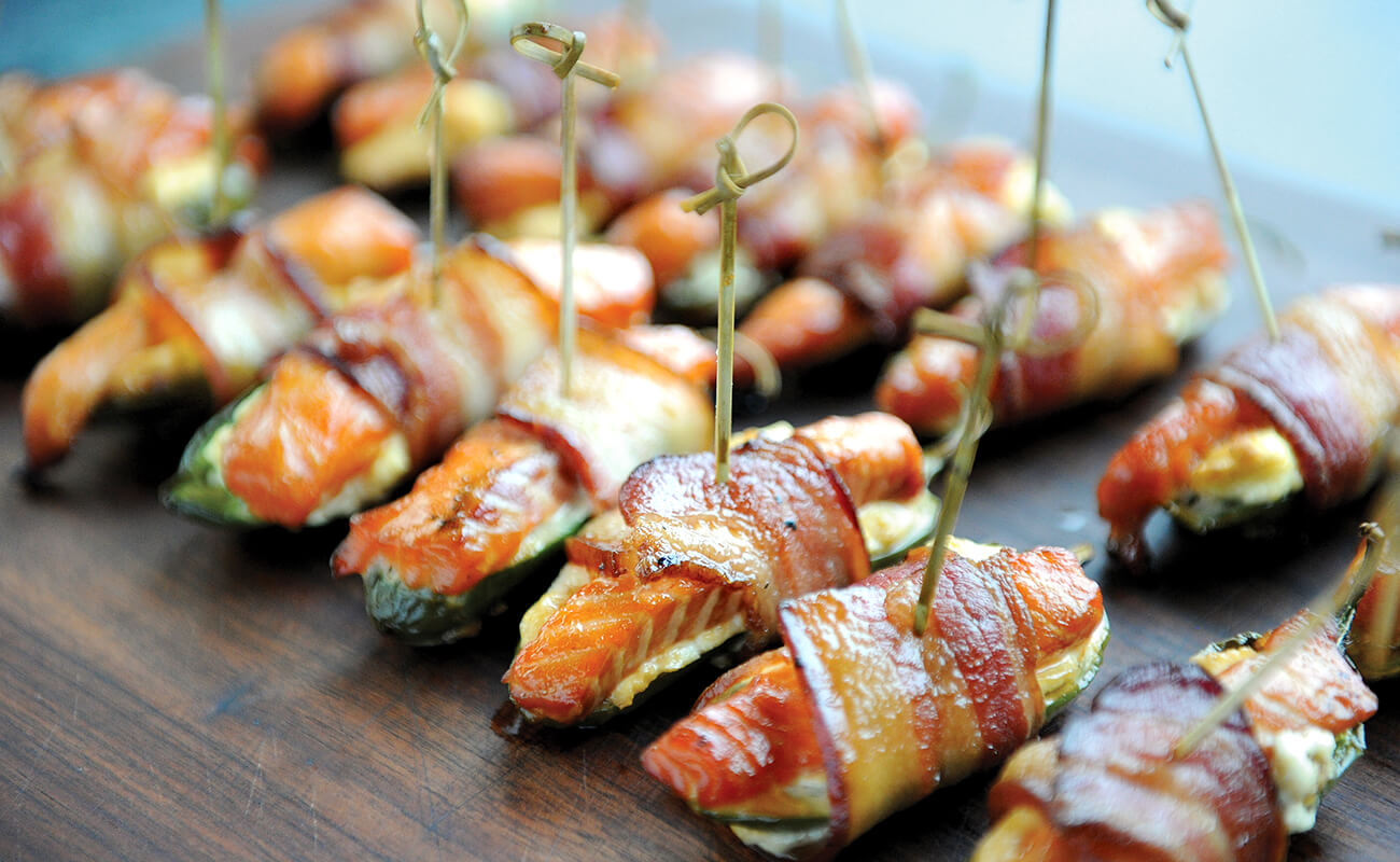Smoked Salmon Jalapeño Poppers