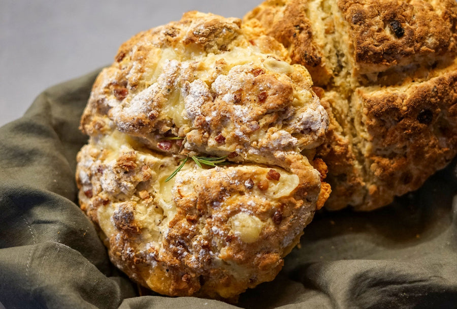 Pancetta, Fontina, Rosemary Black Pepper Soda Bread