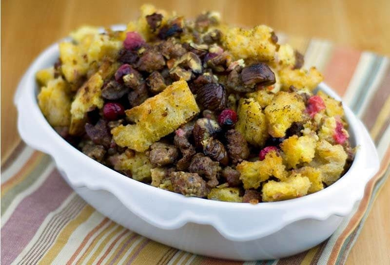 Chestnut, Cranberry and Sausage Dressing