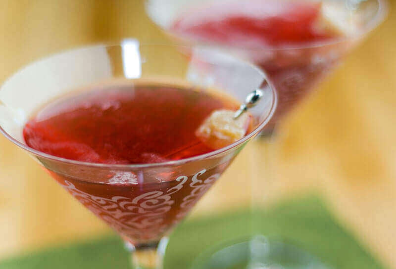 Cranberry Ginger Champagne Martinis