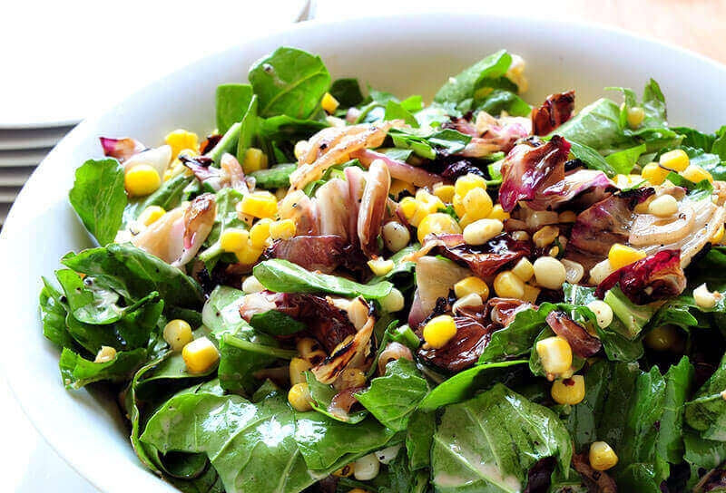 Grilled Corn, Radicchio and Onion Relish