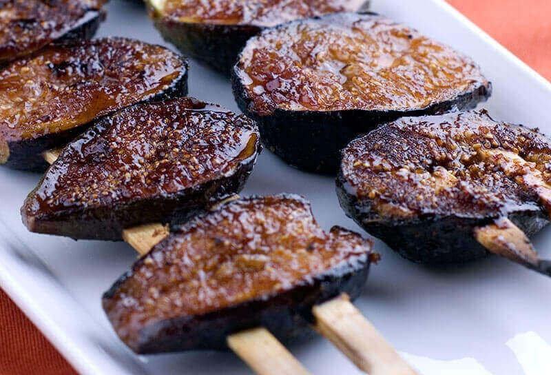 Grilled Figs Over Vanilla Gelato