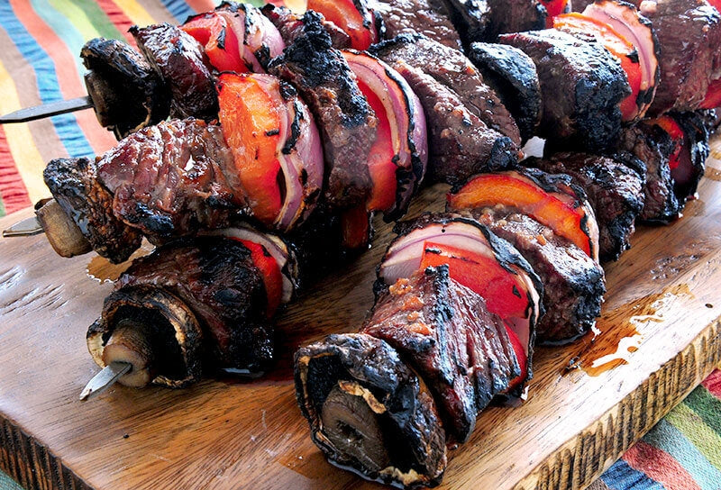 Whiskey Short Rib Kebabs