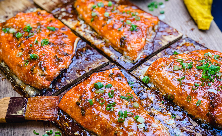Honey Sriracha Cedar-Planked Salmon