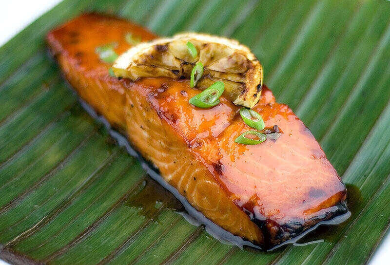 Maple-Planked Salmon with Maple Soy Glaze