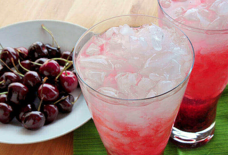 Mint Cherry Lemonade Fizz