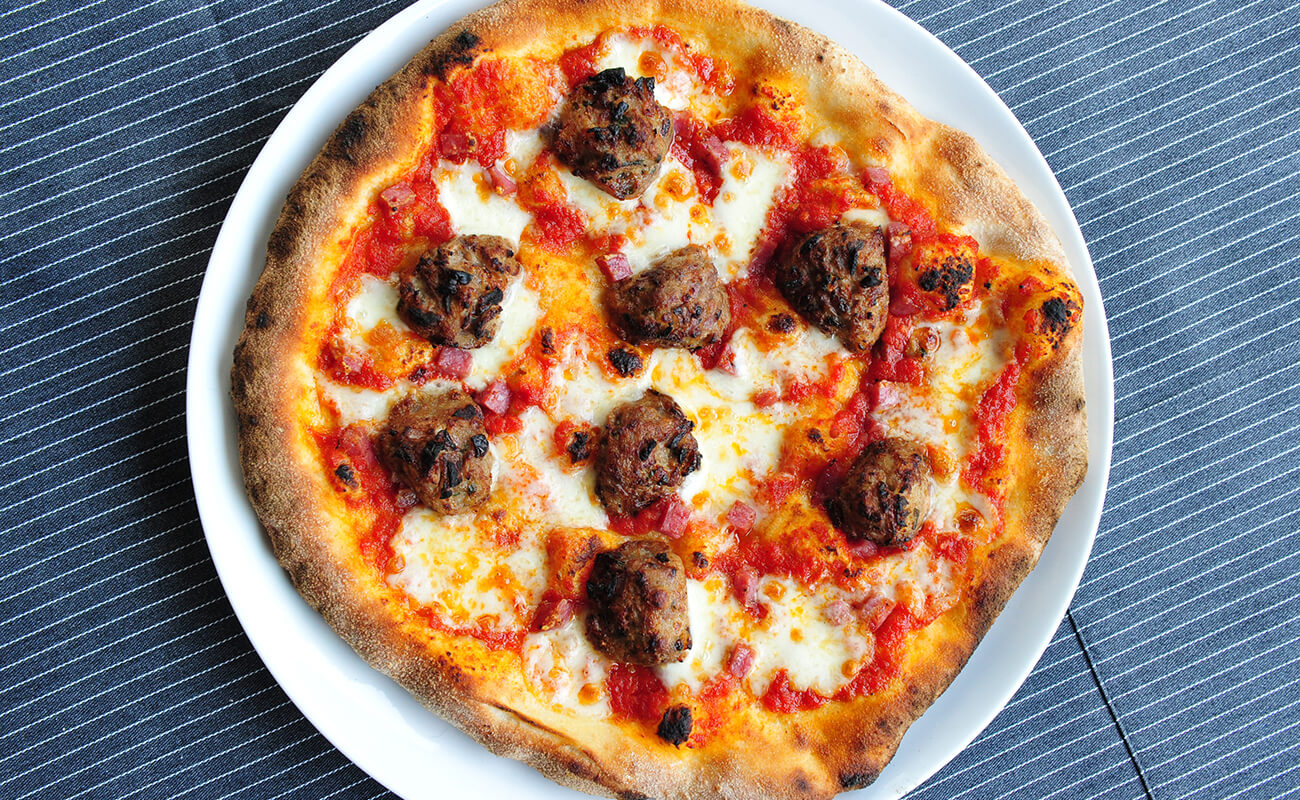 Oh My! Meatball Pizza