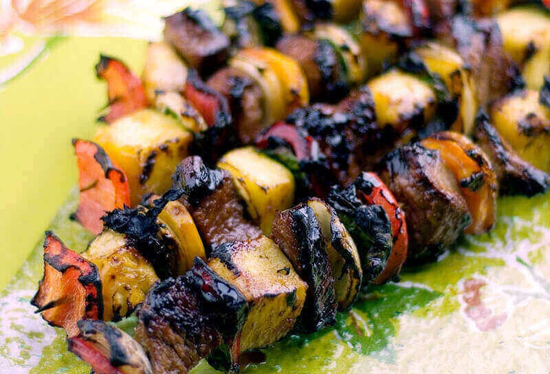 Orange Teriyaki Beef Kebabs