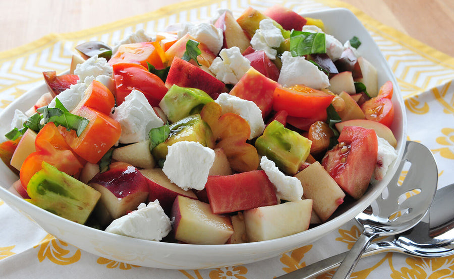 Peach and Heirloom Tomato Salad