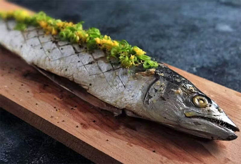Alder-Planked Whole Mackerel