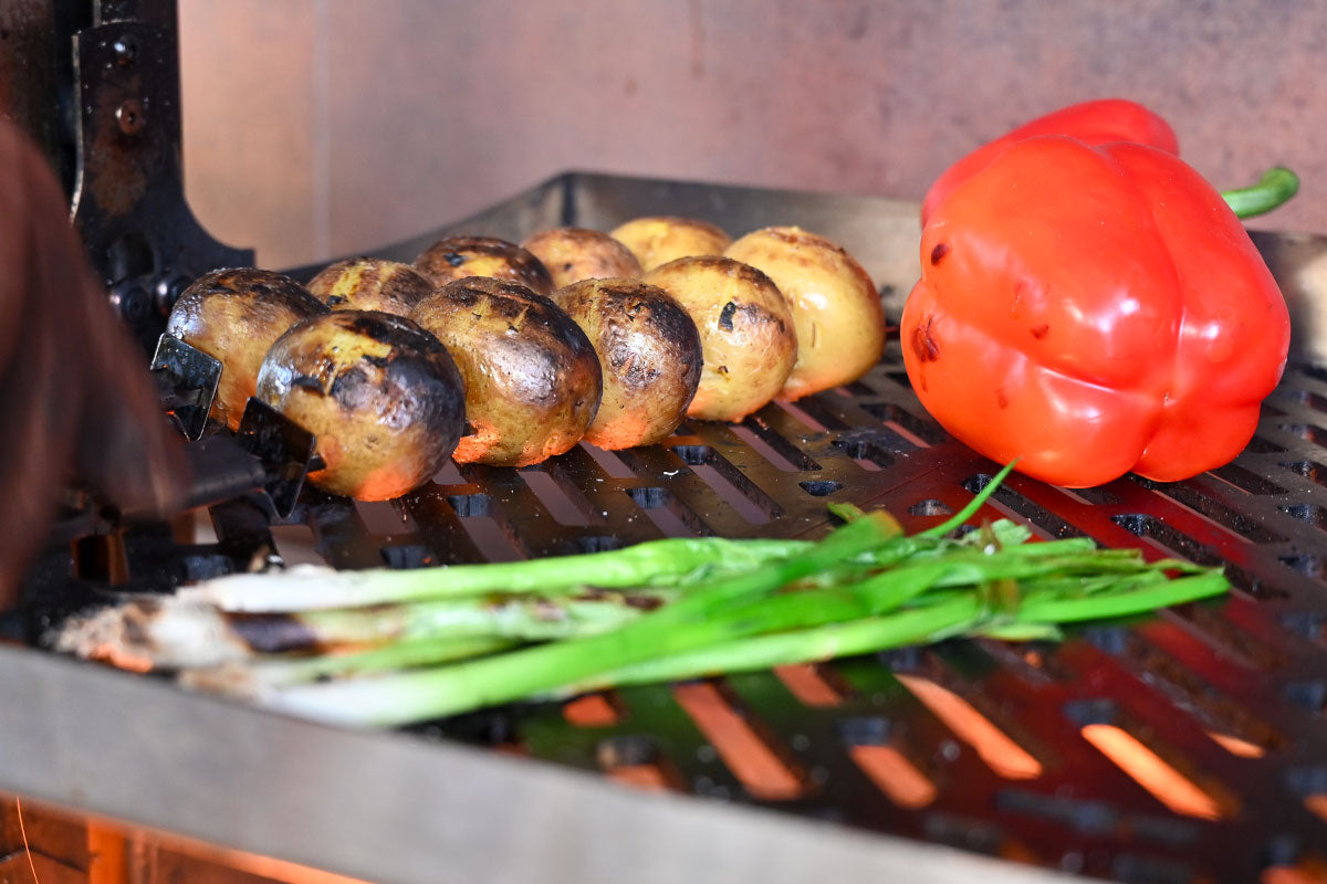 Fire Roasted Skewered Potatoes