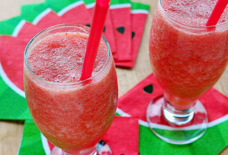 Strawberry Watermelon Rum Smoothies