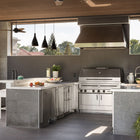 K1000HS Freestanding Hybrid Fire Grill with Side Burner