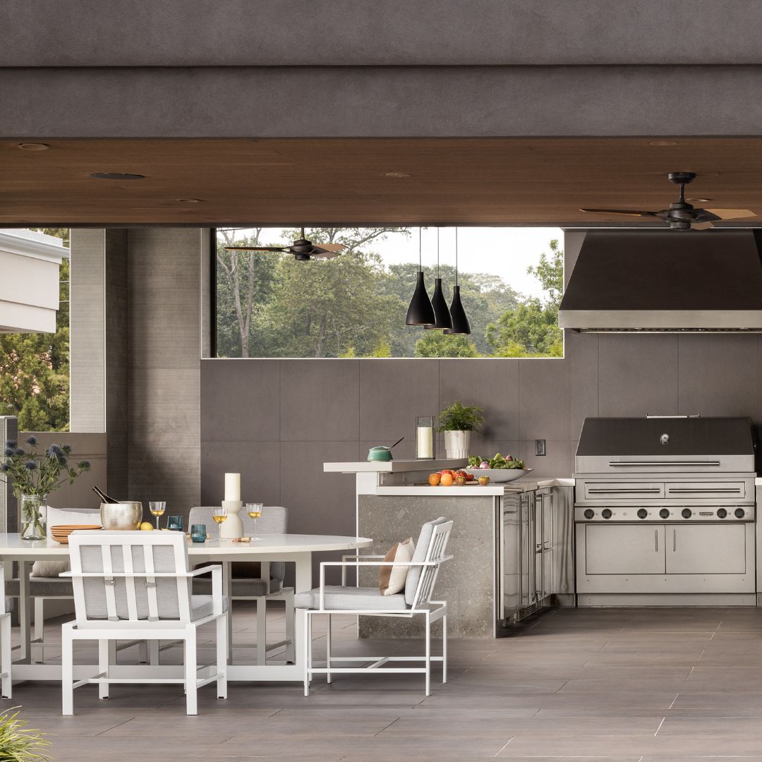 K1000HS Freestanding Hybrid Fire Grill with Side Burner