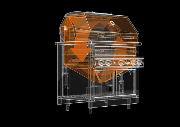 GAKU　rs-81 K750HS Freestanding Hybrid Fire Grill with Side Burner | Kalamazoo