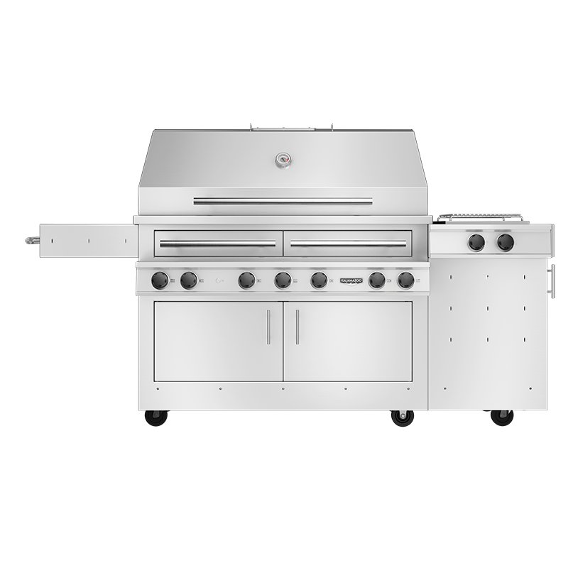 K1000HS Freestanding Hybrid Fire Grill with Side Burner