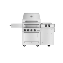 K500HS Freestanding Hybrid Fire Grill with Side Burner