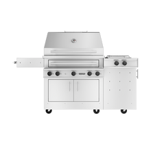 K750HS Freestanding Hybrid Fire Grill with Side Burner