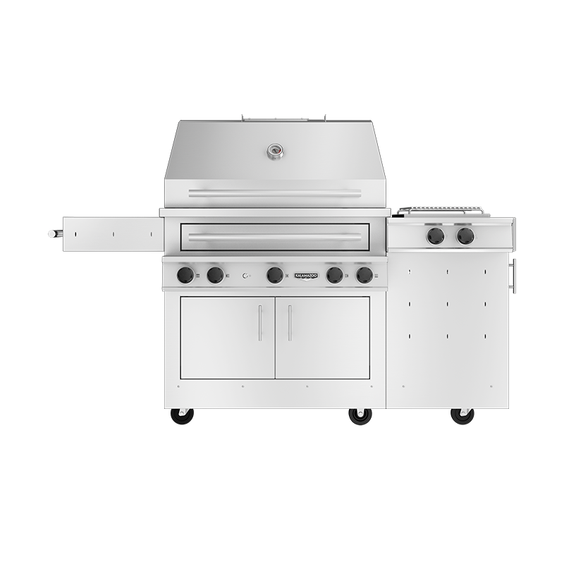 K750HS Freestanding Hybrid Fire Grill with Side Burner