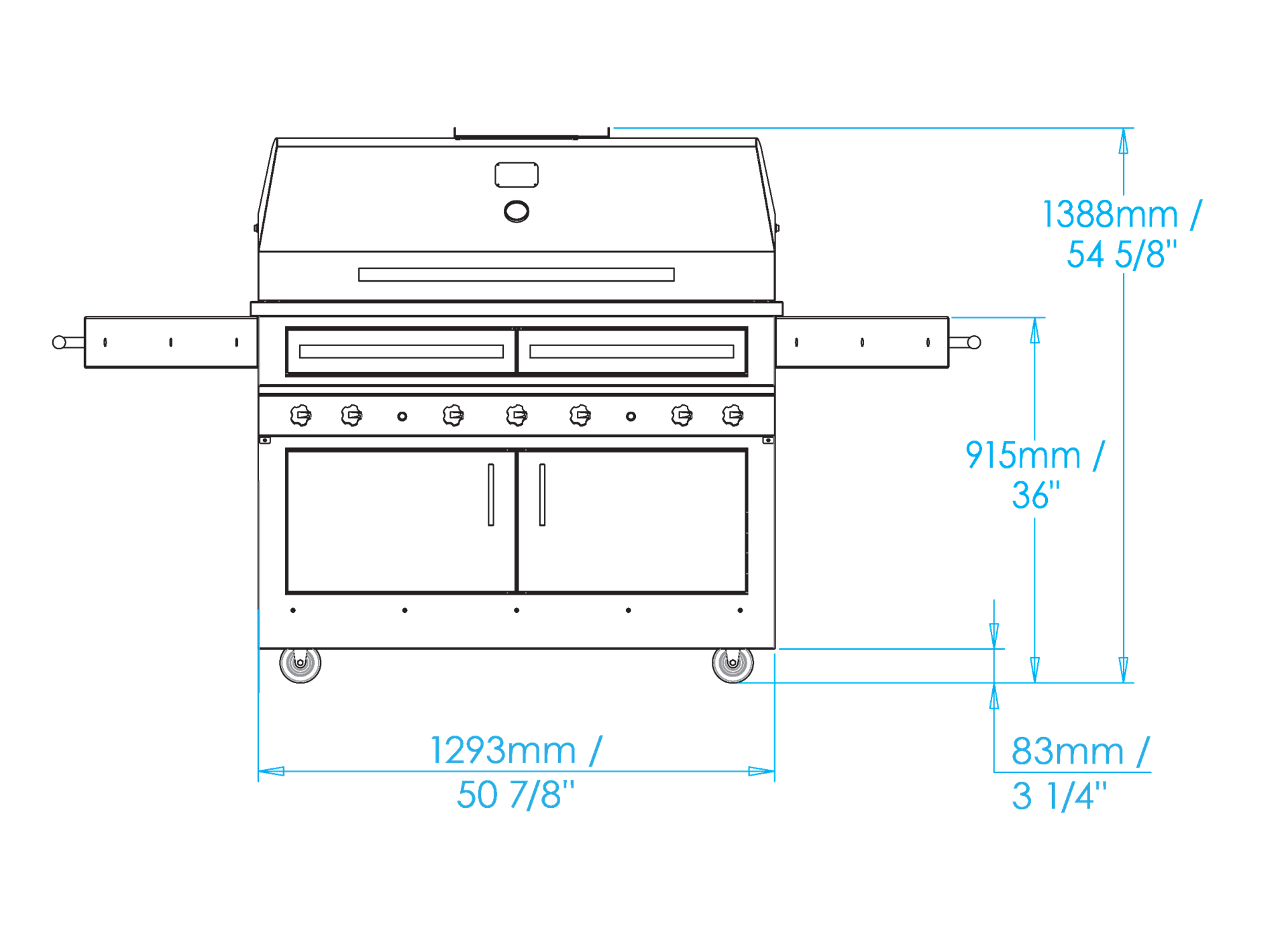 K1000 Freestanding Hybrid Fire Grill Kalamazoo Outdoor Gourmet