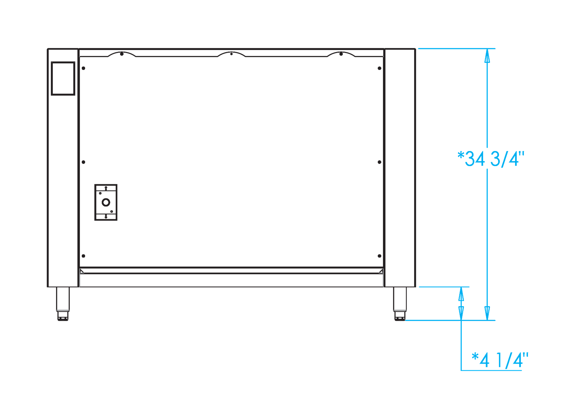 Signature 39-inch Appliance Cabinet Dimensions Image