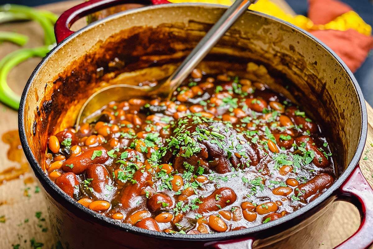 Smoked Barbecue Pork and Beans