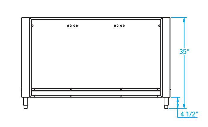 Arcadia K1000HB Grill Surround Dimensions Image