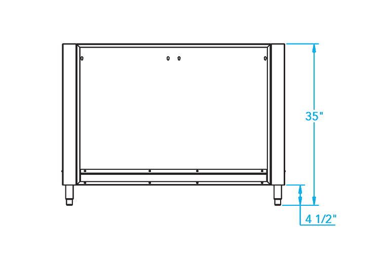 Arcadia K750GB Grill Surround Dimensions Image