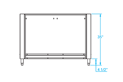 Arcadia K750GB Grill Surround Dimensions Image