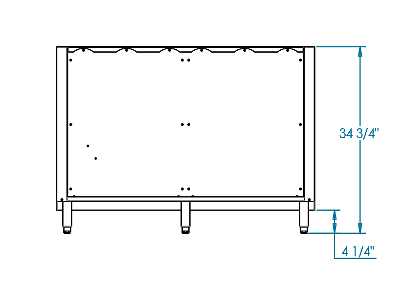 Signature 48-inch Appliance Back Panel Dimensions Image