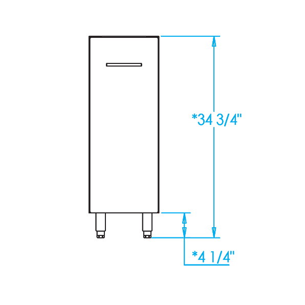 Signature 12-inch Narrow Rack Storage Dimensions Image