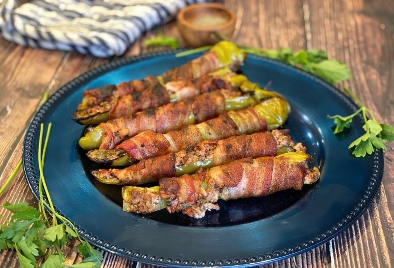 Bacon-Wrapped Anaheim Chili Boats