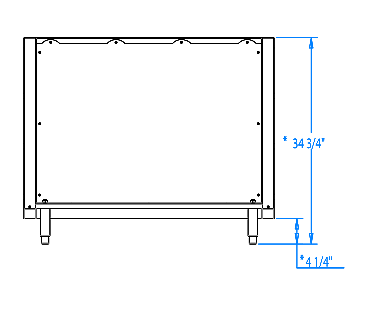 Signature K750GB Grill Back Panel Dimensions Image