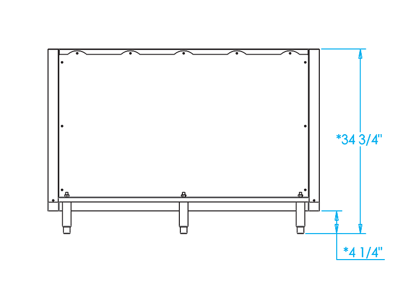 Signature K1000HB Grill Back Panel Dimensions Image